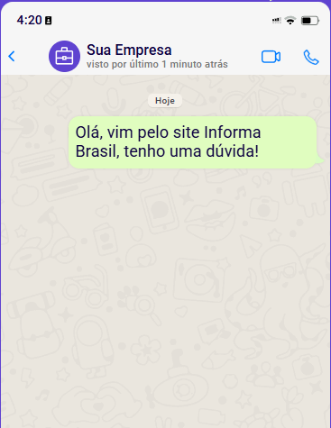entre em contato