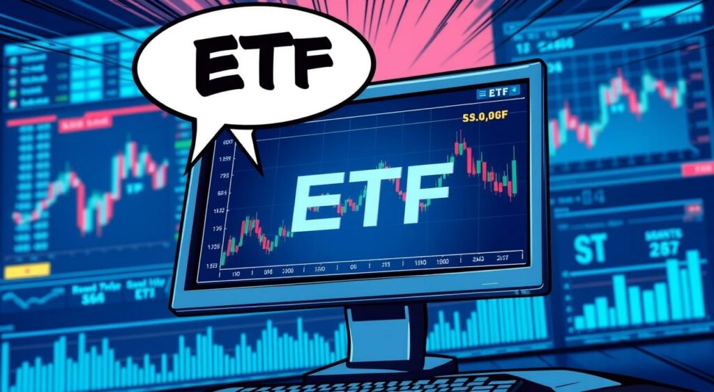 Imagem de um ETF sendo negociado em uma tela de investimentos
