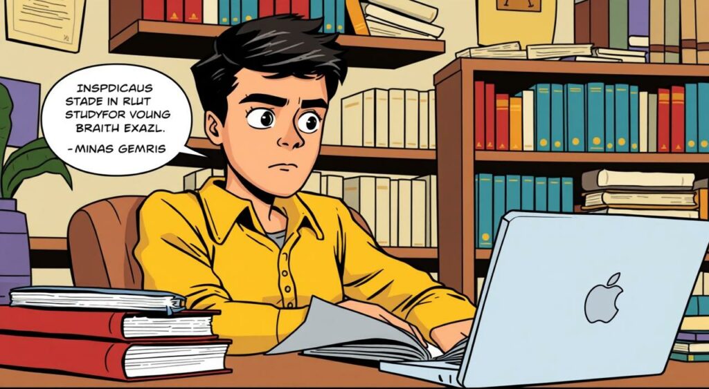 Imagem de um candidato estudando para concurso público em Minas Gerais