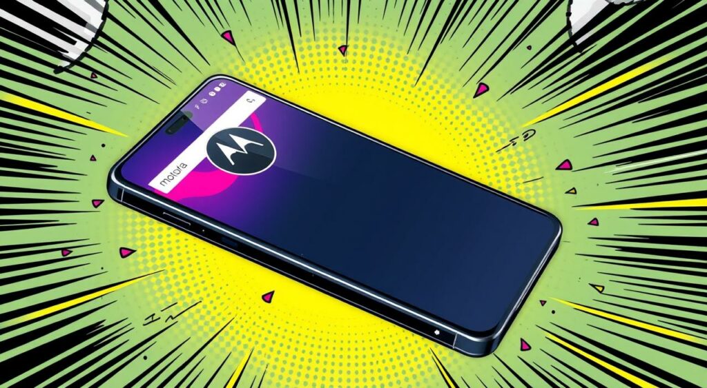 Imagem de um celular Motorola Moto G75