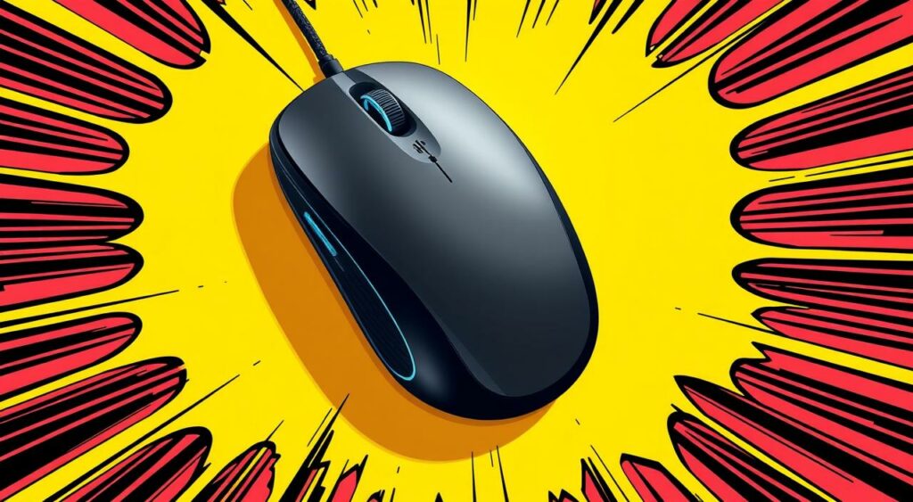 Imagem de um mouse sem fio compacto