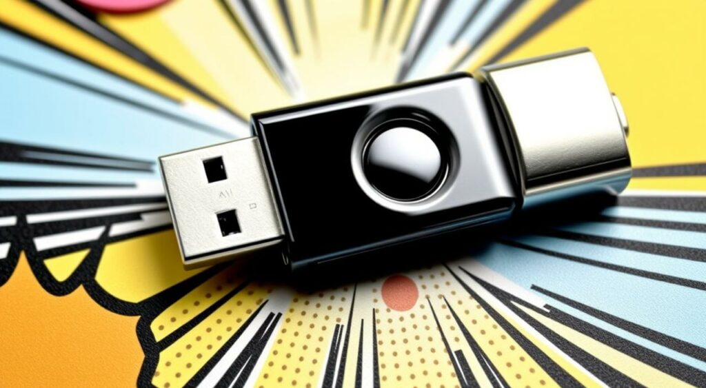 Imagem de um pen drive compacto