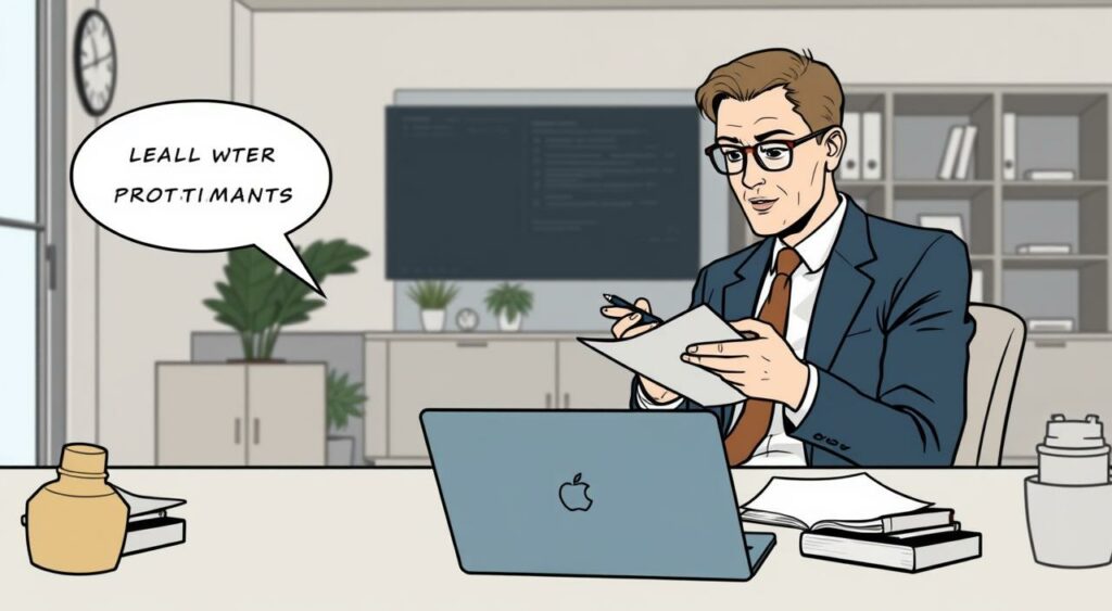 Imagem de um profissional de direito fazendo um curso online