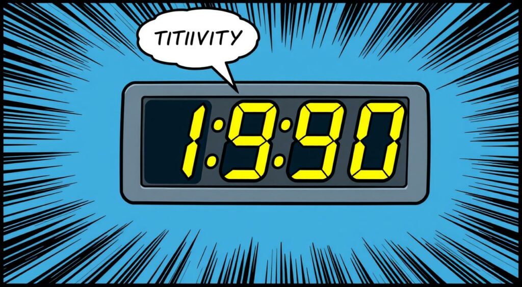 Imagem de um temporizador de produtividade em funcionamento