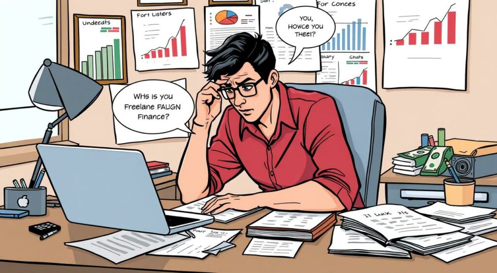 Imagem de um trabalhador autônomo planejando sua finança