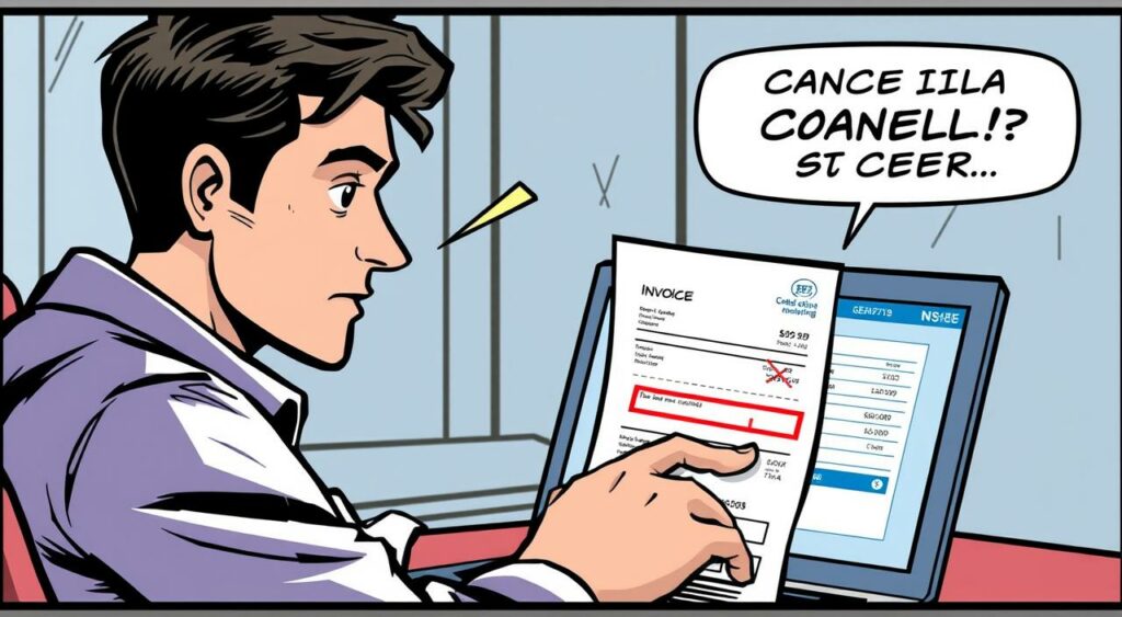 Imagem de uma pessoa cancelando nota fiscal eletrônica online