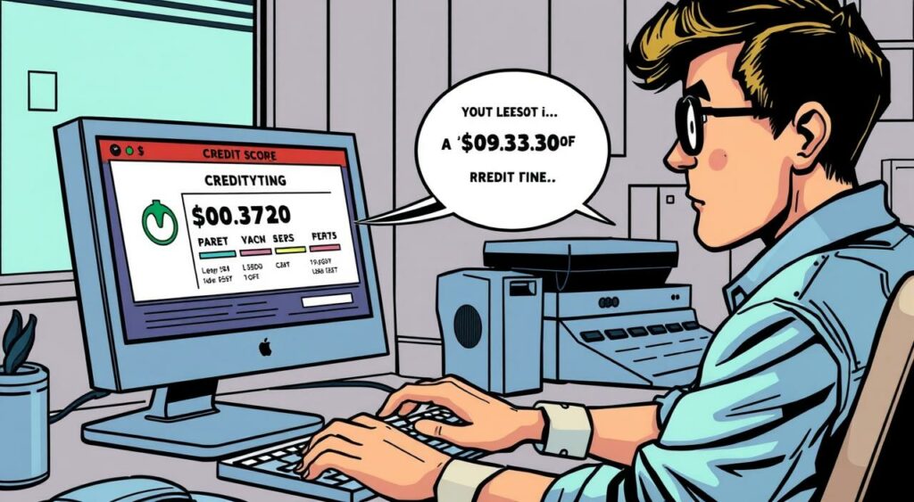 Imagem de uma pessoa consultando o Serasa Score em um computador