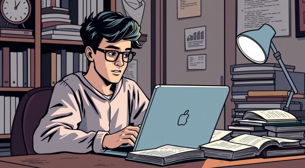 Imagem de uma pessoa fazendo um curso online