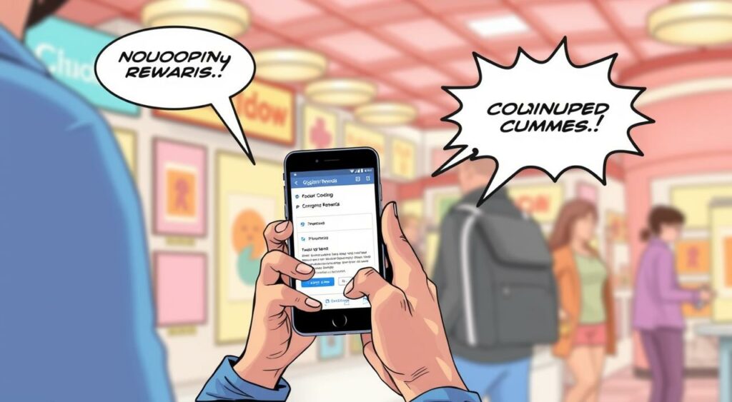 Imagem de uma pessoa usando o Google Opinion Rewards no celular