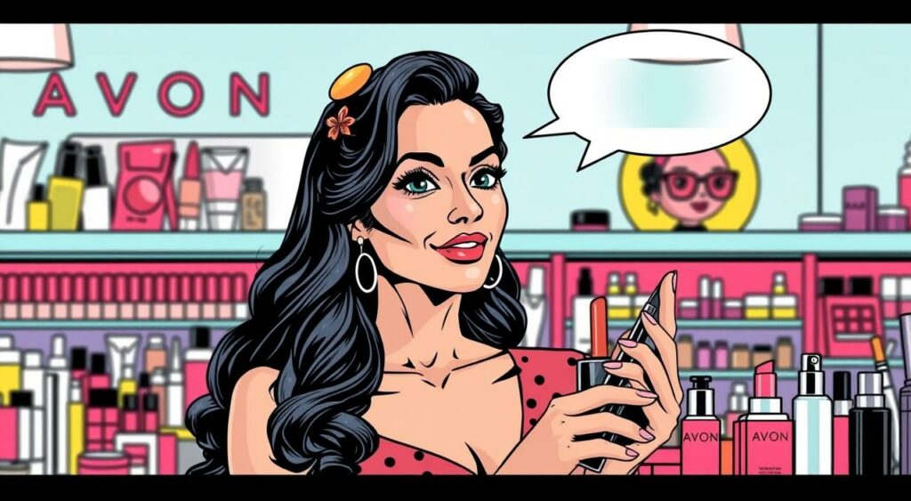 Imagem de uma revendedora Avon ou O Boticário