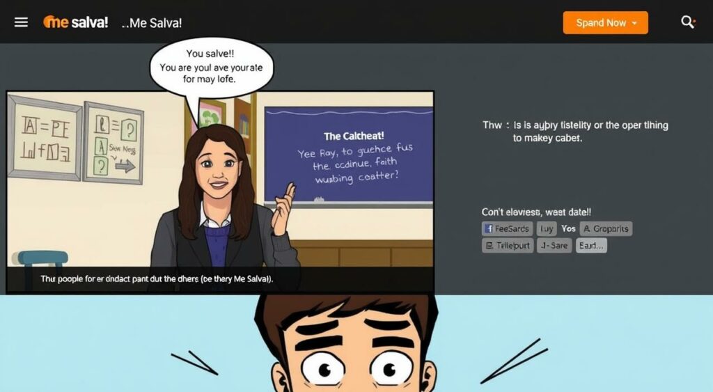 Imagem de uma videoaula do Me Salva! com um professor explicando um conceito