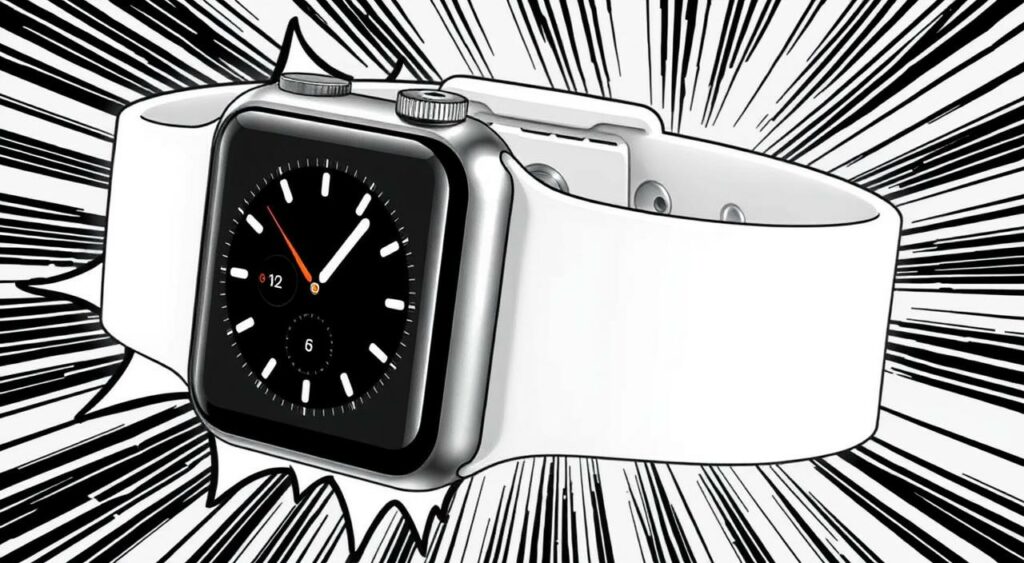 Imagem do Apple Watch Ultra2 com caixa de titânio e pulseira esportiva