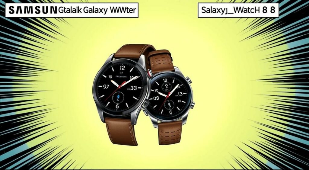 Imagem do Samsung Galaxy Watch Ultra e Watch8 lado a lado