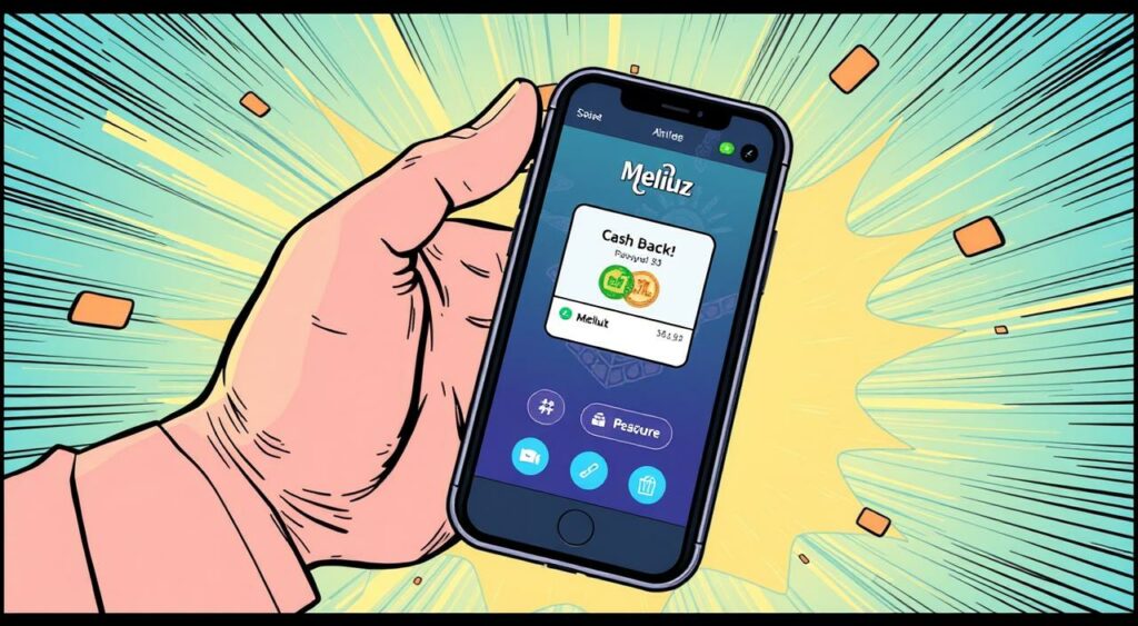 Imagem do aplicativo Méliuz mostrando a tela de cashback
