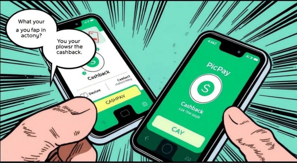 Imagem do aplicativo PicPay mostrando a tela de cashback