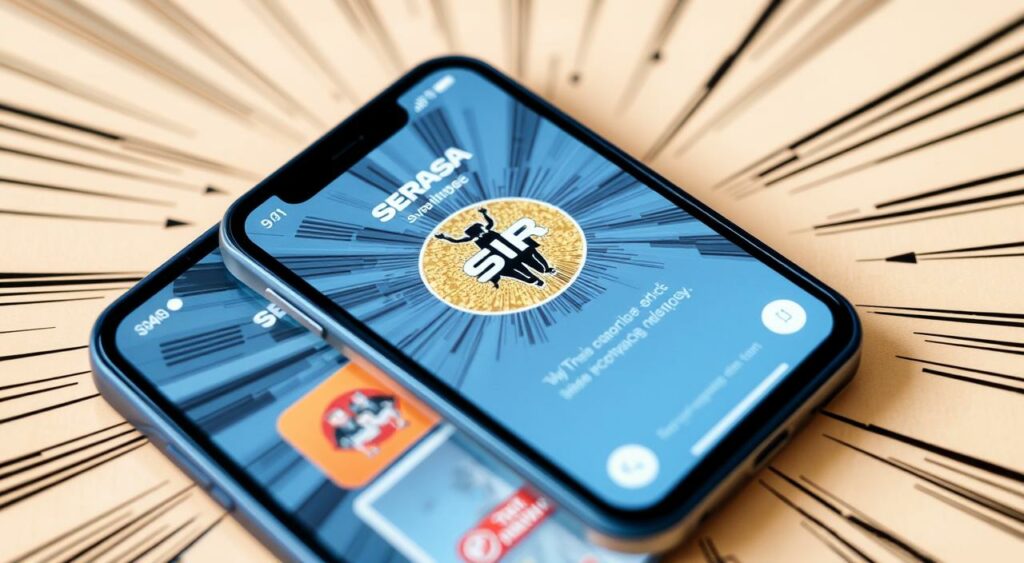 Imagem do aplicativo Serasa na tela de um smartphone